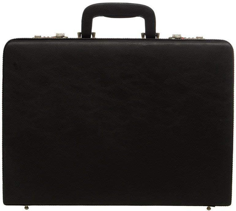 Zordan Leather Leather Briefcase Handbag Medium Briefcase - For Men & Women(Black)