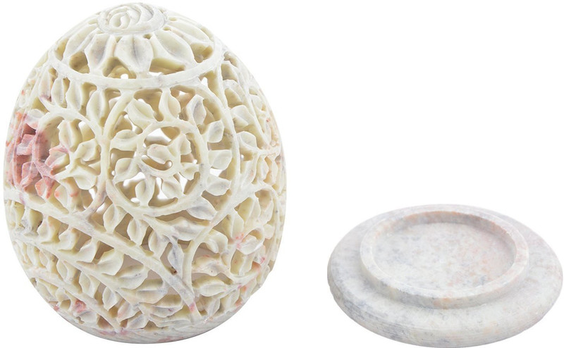 kaushal creation Stone Made Candle Holder Stoneware 2 - Cup Tealight Holder Set(Brown, Pack of 2)