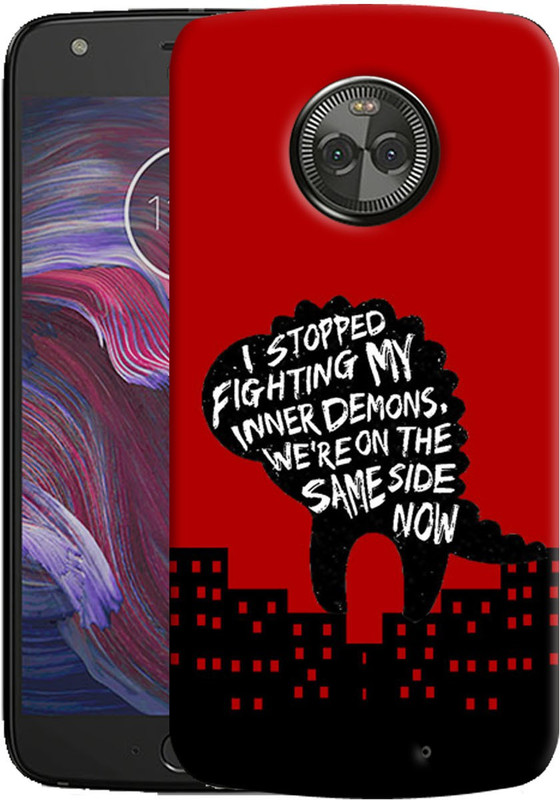polymol Back Cover for Motorola Moto X4(funny demon quote quirky, Hard Case)