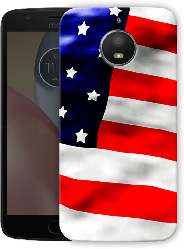 polymol Back Cover for Motorola Moto E4 Plus(usa flag, Hard Case)