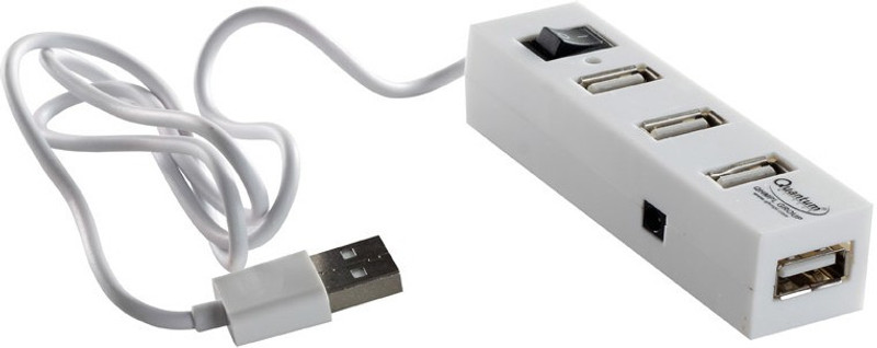 quantam QHMPL USB 2.0 LAN ADAPTER QHM6660 USB Hub(White)