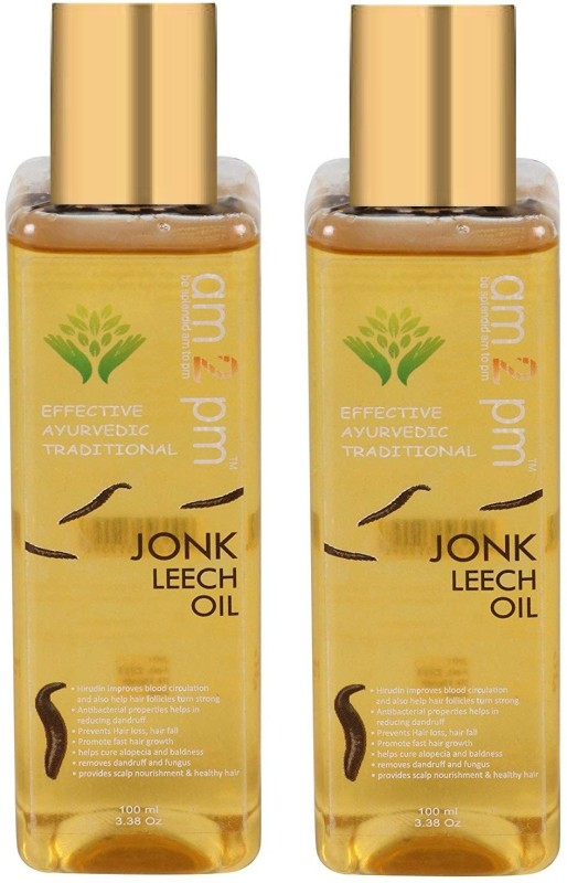 Buy am2pm Jonk Oil(Leech Oil)-100% Ayurvedic For Hair fall & Promotes Fast Hair  Growth 100Ml (Pack of 2) Hair Oil(200 ml) Online at desertcartLuxembourg