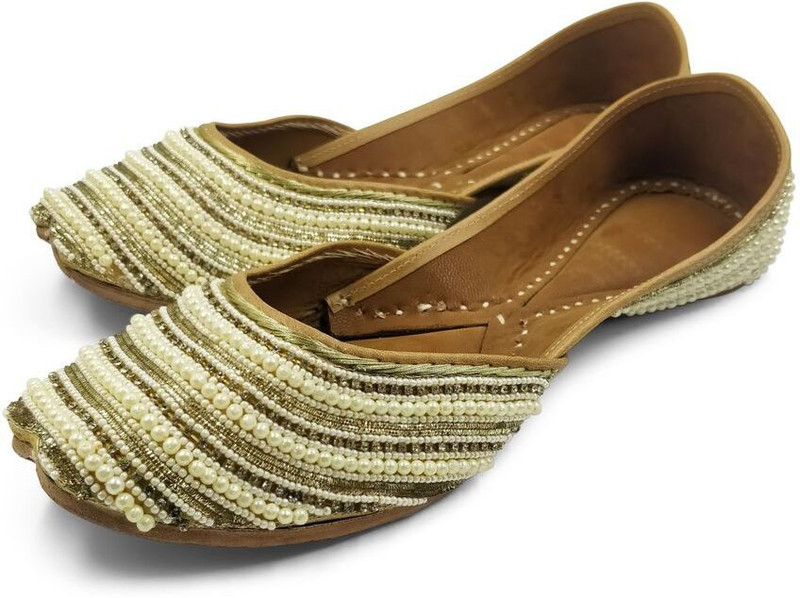 ira soles Jutis For Women(Gold, Beige)