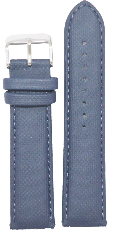 kolet Dotted Padded 22BU 22 mm Leather Watch Strap(Blue)