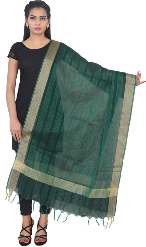 pramila fashion Cotton Blend Checkered Women Dupatta