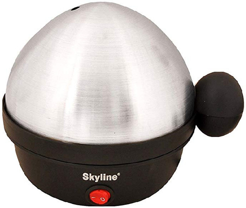 Skyline Stainless Steel Electric Egg Boiler, Silver Egg Cooker(6 Eggs)