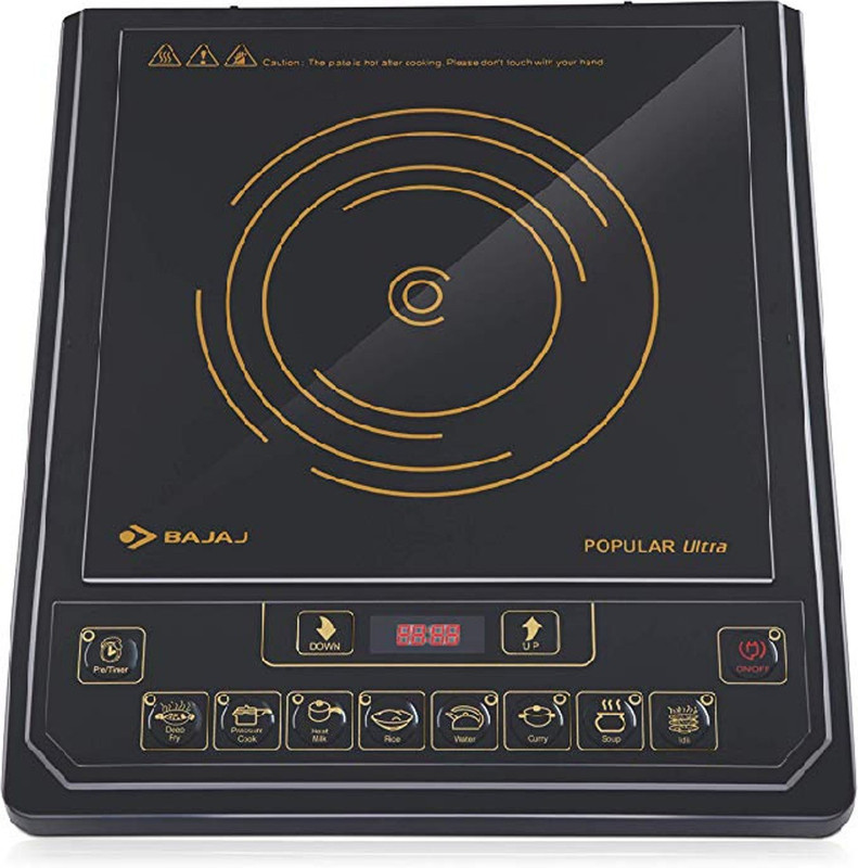 Bajaj Popular Ultra 1400 W Induction Cooktop (Black) Induction Cooktop(Black, Touch Panel)