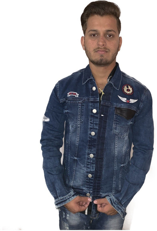 just kavali Full Sleeve Solid Men Denim Jacket