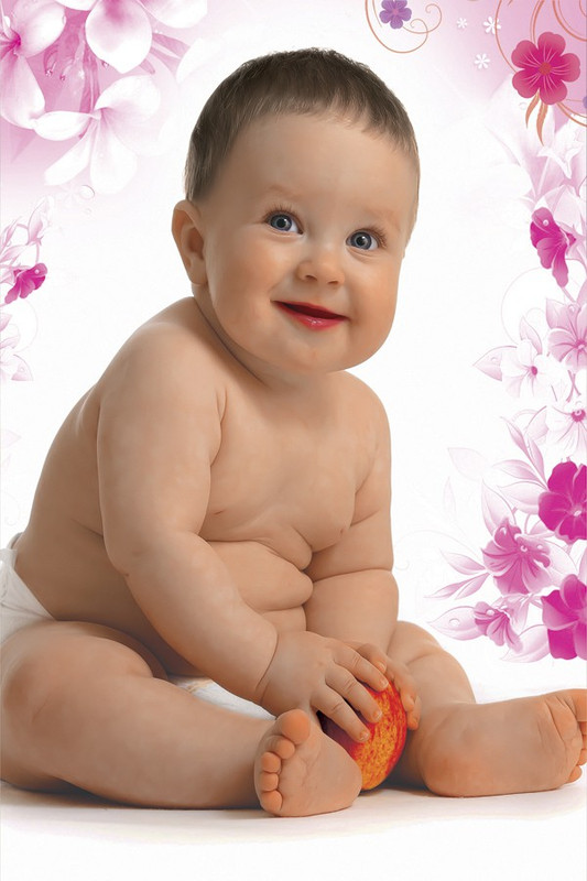 Textured Cute Baby # Poster for Pregnant Women & Expecting Mothers # Smiling Baby Posters # New Born Baby poster with Water Splash Proof 12inch x18 inch (30.5cm X 45.72 cm) Paper Print(18 inch X 12 inch)