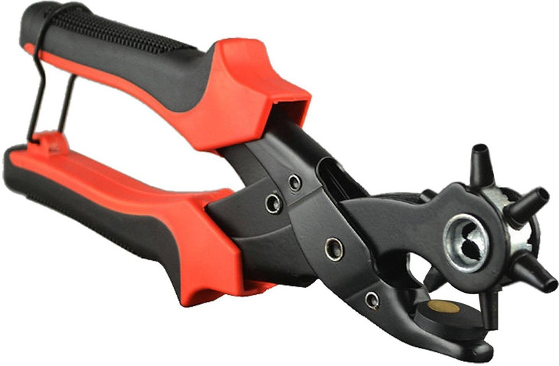 ZIGLY BE-01 Heavy Duty Revolving Leather Belt Punching Machine (Multicolour) Tool Belt(Red)