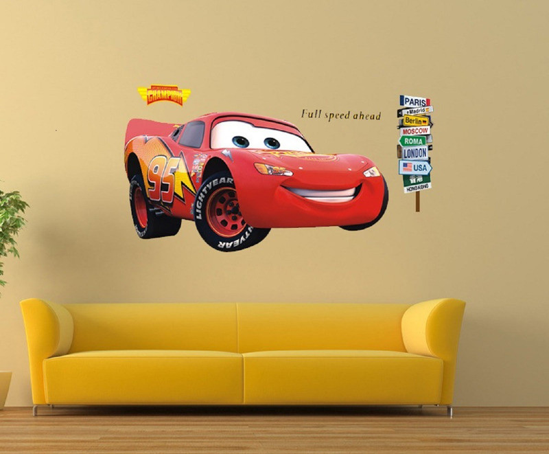 crayowns Medium PVC Vinyl self adhesive kids car sticker for kids room Sticker(Pack of 1)