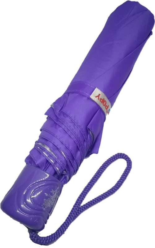 popy 3 Fold Violet Colour Umbrella(Violet)