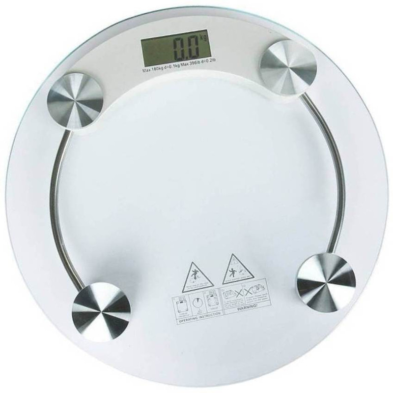 Urweigh Weight Machine Human Body Digital Thick Transparent Glass Weighing Scale(White)