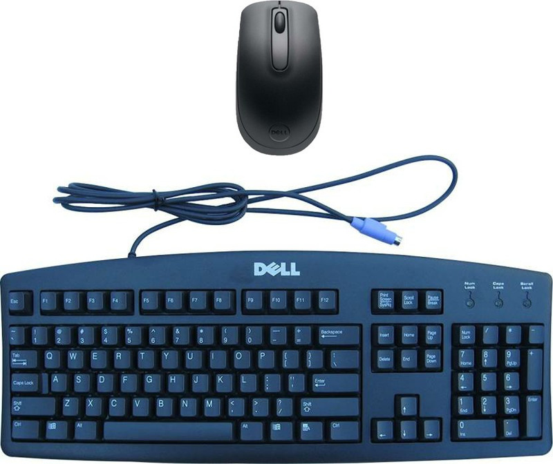 Dell Multimedia Keyboard-PS2 104-Wireless Mouseh-WM118_ Black Combo Set