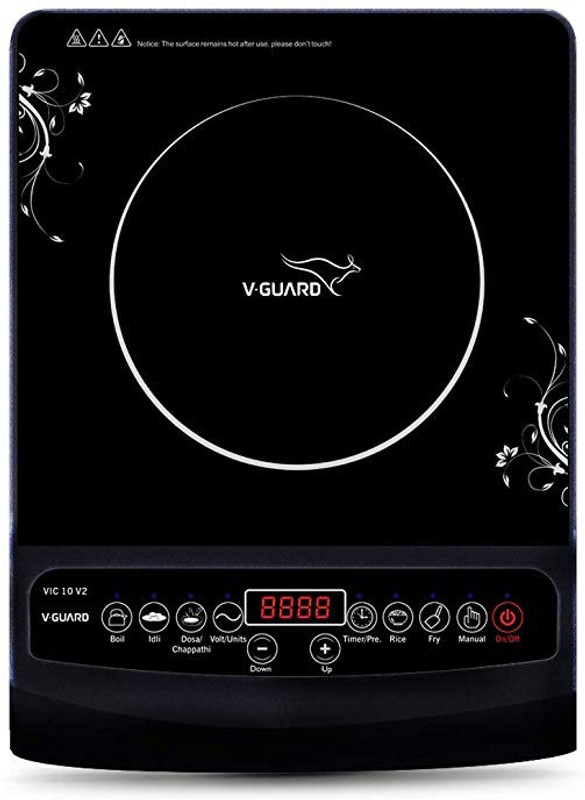 V-Guard KR148 Induction Cooktop(Black, Push Button) V-Guard KR148 Induction Cooktop(Black, Push Button)