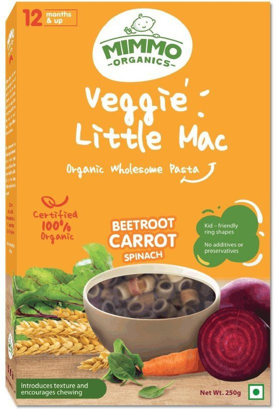 mimmo organics Veggie Little Mac Macaroni Pasta(250 g)
