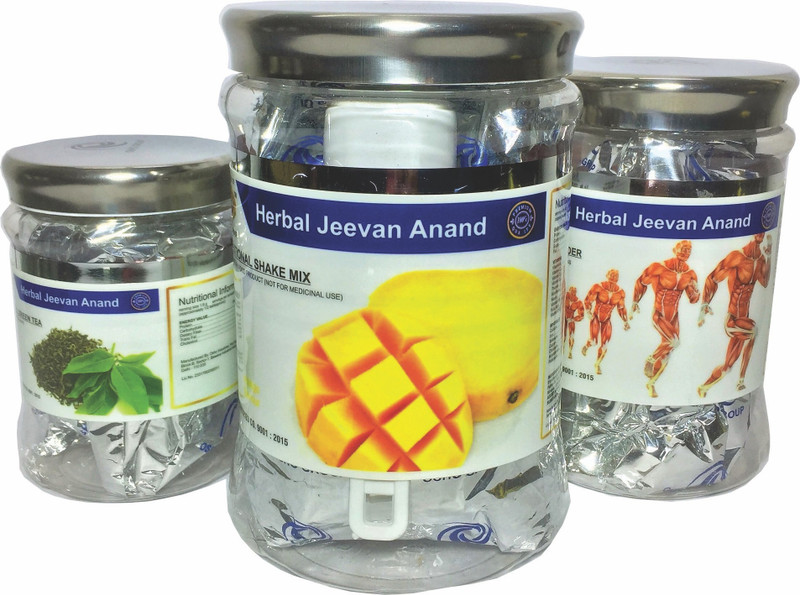 herbal jeevan anand nutritional shake mix combo (mango) Whey Protein(850 g, Mango)