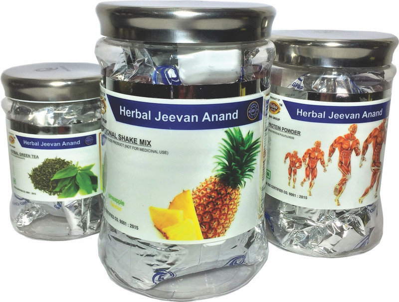herbal jeevan anand nutritional shake mix combo (pineapple) Whey Protein(850 g, Pineapple)