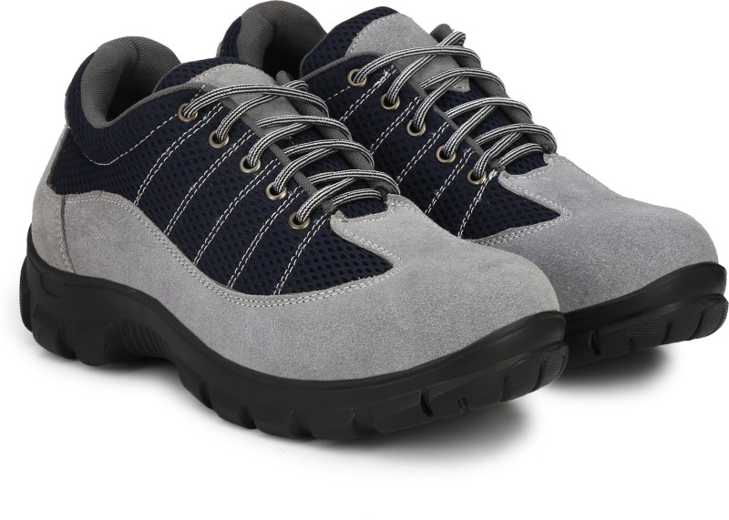 Manslam Steel Toe Safety Shoe Boots For Men(Black, Grey)