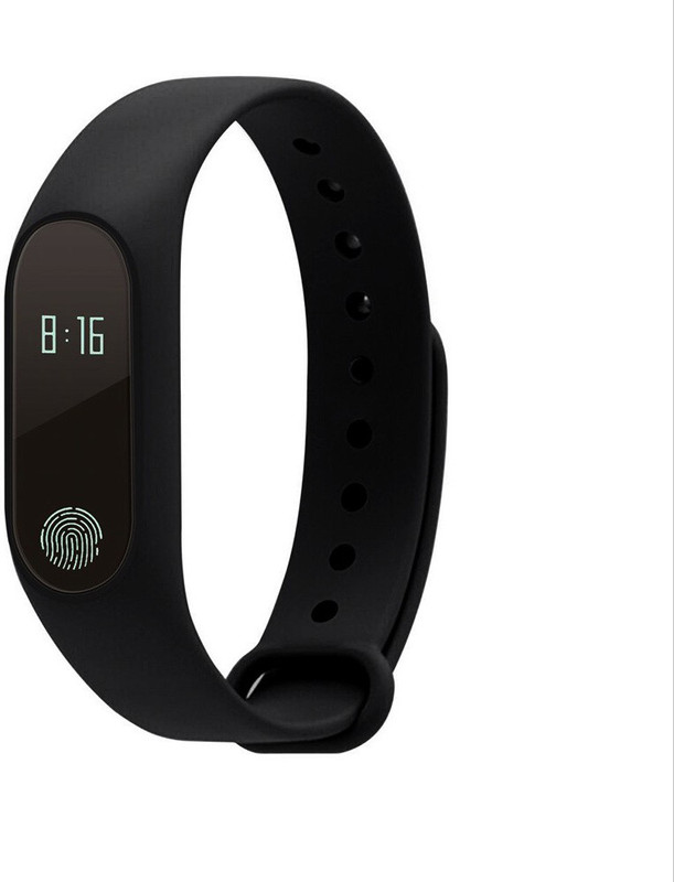 welrock Bluetooth Fitness wrist smartband(Black Strap, Size : Free Size)