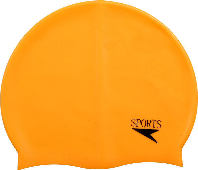 taj carpets HAIR PROTECTION SILICON SWIMMING CAP FOR SWIM Swimming Cap(Orange, Pack of 1)