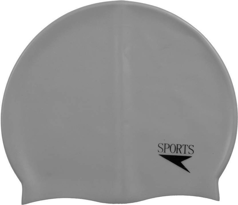 taj carpets HAIR PROTECTION SILICON SWIMMING CAP FOR SWIM Swimming Cap(Grey, Pack of 1)