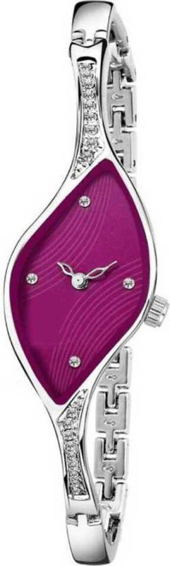 next vision New Fashion Watch Pink Dial Italian Designer Attractive Look Silver Strap Fashion Watch - For Girls Women Fashion Analog Watch  - For Women