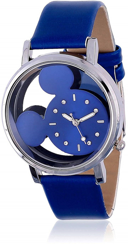 tigonis Blue Dial Mickey Mouse Series Quartz Watch for Women's & Girl's Smart Analog Watch  - For Women