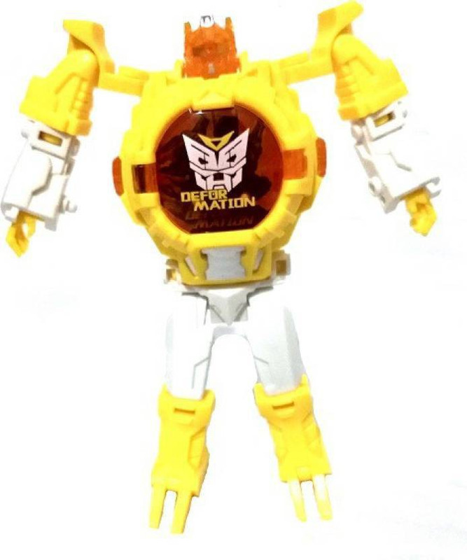 galaxies Avenger infinity war Optimus Prime Transformer Robot Toy Convert to Digital Wrist Watch for Kids Avengers Robot Deformation Watch Optimus Prime Figures Plus Watch (Multicolor)(Red, Yellow)