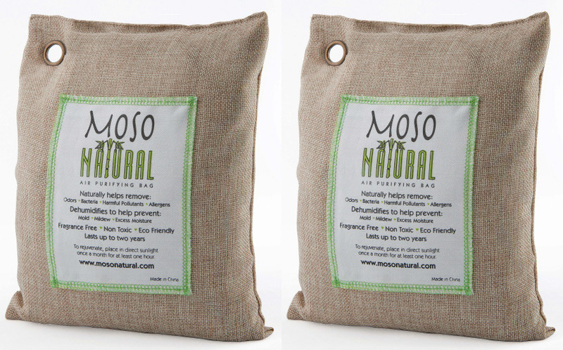 Moso Natural Air Purifying Bag 200g Naturally Removes Odors, Allergens and Harmful Pollutants (Beige) - Pack of 2 Portable Room Air Purifier(Beige)