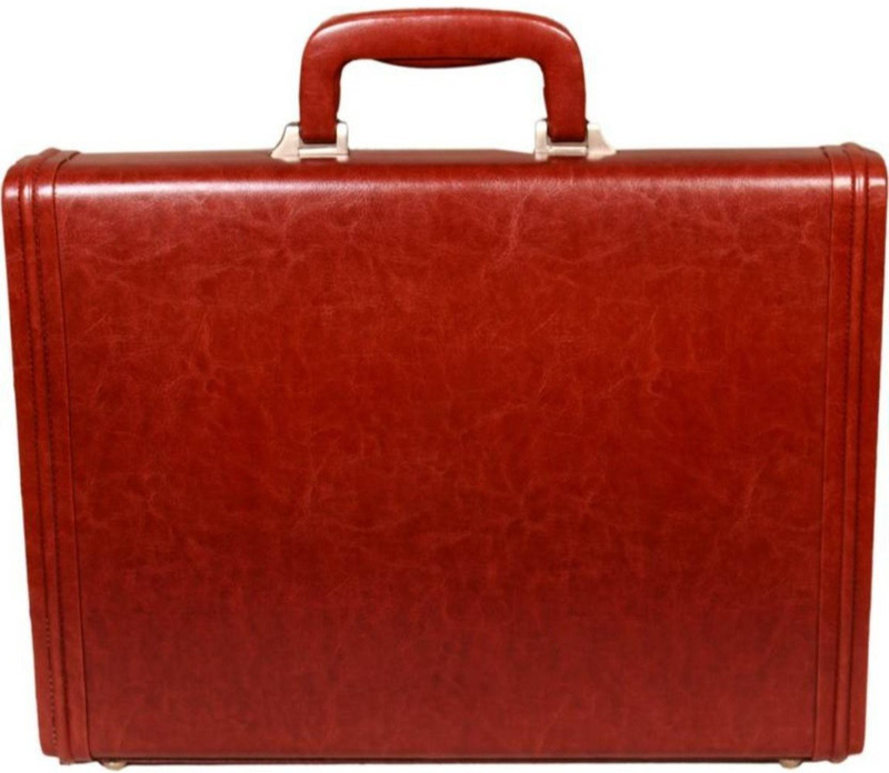 Zordan Leather Red Faux leather Handbag briefcase For Men & Women Medium Briefcase - For Men & Women(Red)