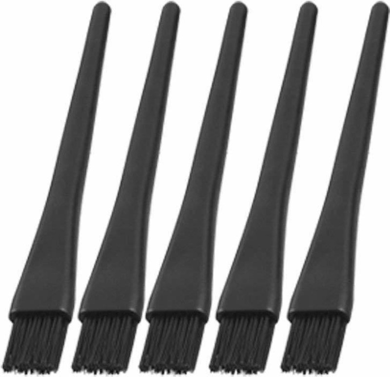 sky enterprise shop Sky- 5 Pcs 1.5 x 0.5cm Black Plastic Round Handle Anti Static ESD Brush Block Brush(Pack of 5)