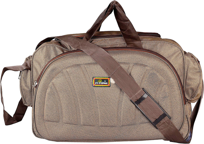 Inte Enterprises (Expandable) Expandable Waterproof Polyester Lightweight Luggage Travel 40 L Duffel Bag with 2 Wheels Travel Duffel Bag(Brown) Inte Enterprises (Expandable) Expandable Waterproof Polyester Lightweight Luggage Travel 40 L Duffel Bag with 2 Wheels Travel Duffel Bag(Brown)