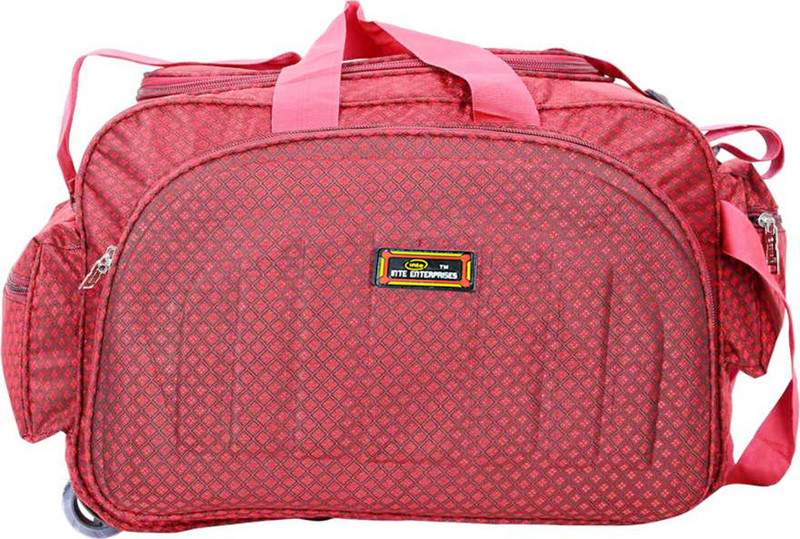 Inte Enterprises (Expandable) Expandable Waterproof Polyester Lightweight Luggage Travel 40 L Duffel Bag with 2 Wheels Travel Duffel Bag(Red) Inte Enterprises (Expandable) Expandable Waterproof Polyester Lightweight Luggage Travel 40 L Duffel Bag with 2 Wheels Travel Duffel Bag(Red)