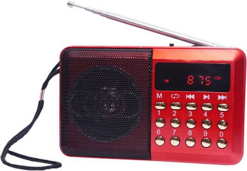 GLOWISH MINI PORTABLE STEREO SOUND SPEAKER RECHARGEABLE LITHIUM BATTERY MULTIMEDIA FM Radio(Multicolor)
