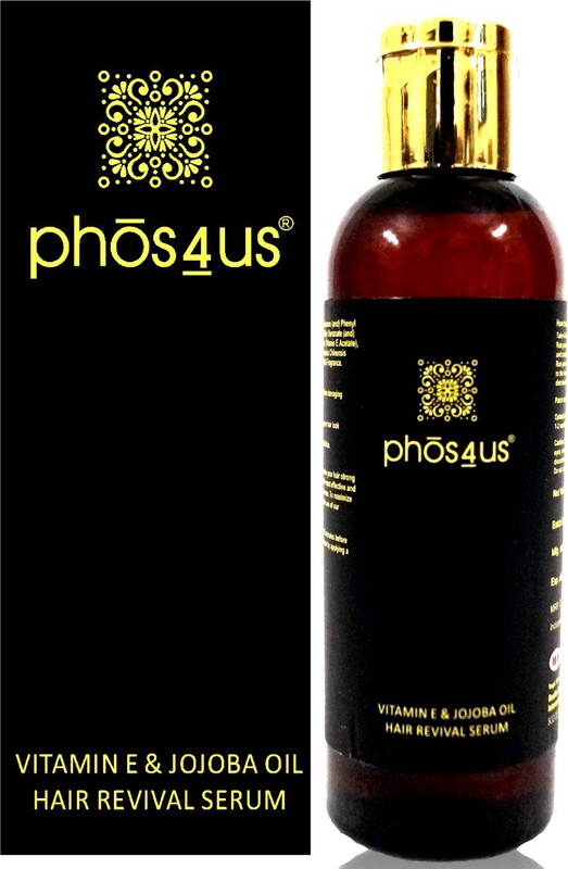 phos4us Vitamin E & Jojoba Oil hair serum, Smooth, Silky, Strong Tresses, untangle hair, improves frizzy hair(100 ml)