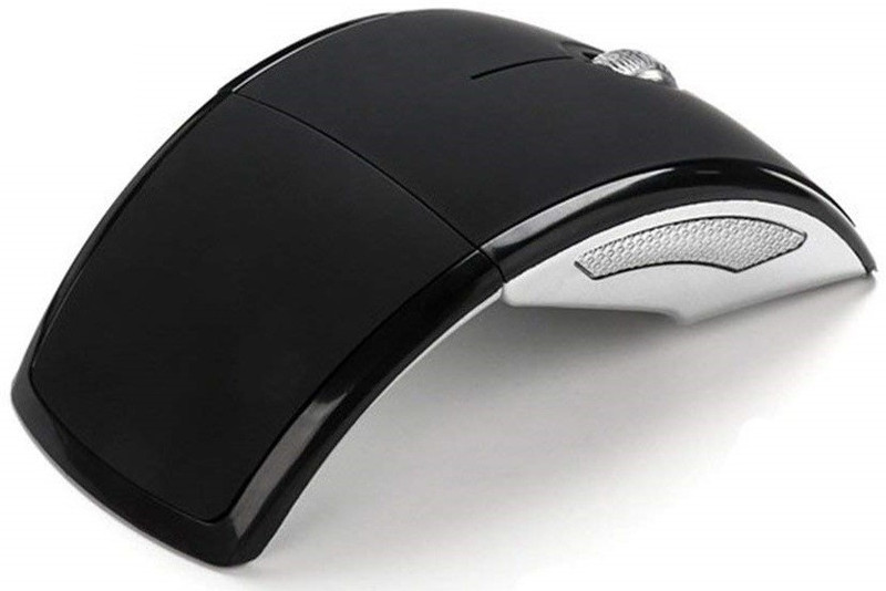 TechGear 2.4Ghz Folding Wireless Mouse Foldable Mouse with USB Receiver Arc Optical Mouse for Laptop Notebook PC, Black Wireless Optical Gaming Mouse(Bluetooth, 2.4GHz Wireless, USB 2.0, Black)