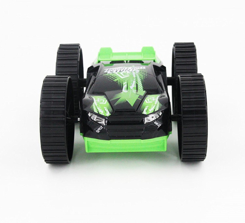 jilani 4Ch Remote Control Stunt Car On Double-Faced, Green(Green)