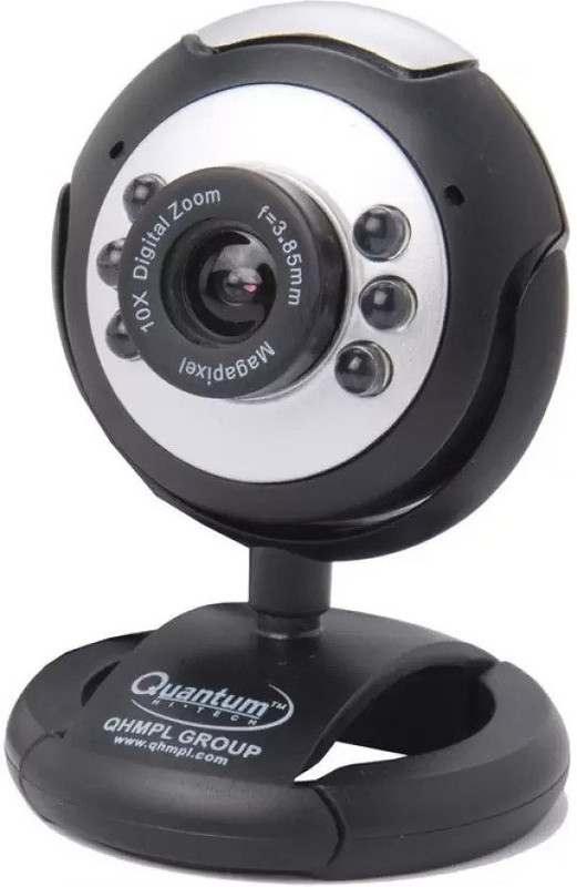 quantam QHM495 USB Wired Night Vision PC  Webcam(Black)