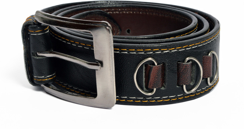 manan fashion Men Casual Black Artificial Leather Belt