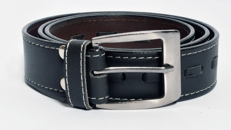 manan fashion Men Casual Black Genuine Leather Belt