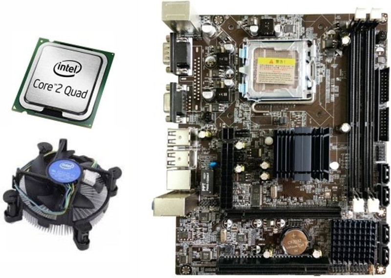 Zebronics CORE 2 QUAD (QUAD-CORE) Combo Motherboard(DARK BROWN)