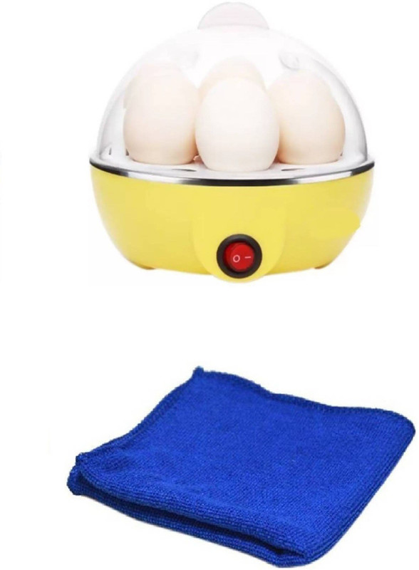comodo Multifunctional Electric 7 Egg Boiler Cooker yellow with microfiber cloth Egg Cooker(7 Eggs)