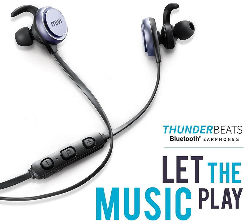 Buy Mivi Thunder Beats Bluetooth Headset with Mic metal Black In the Ear Online at desertcartINDIA