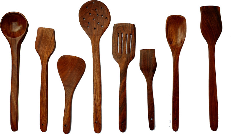 wood craft india spoon & spatula wooden spoon Shesham polished Kitchen Tool Set(Shesham polished)
