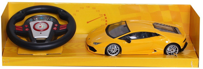 collectionmart Lamborghini Huracan LP610-4 1:16 Scale Model Car with Gravity Sensor Remote, Yellow(Yellow)