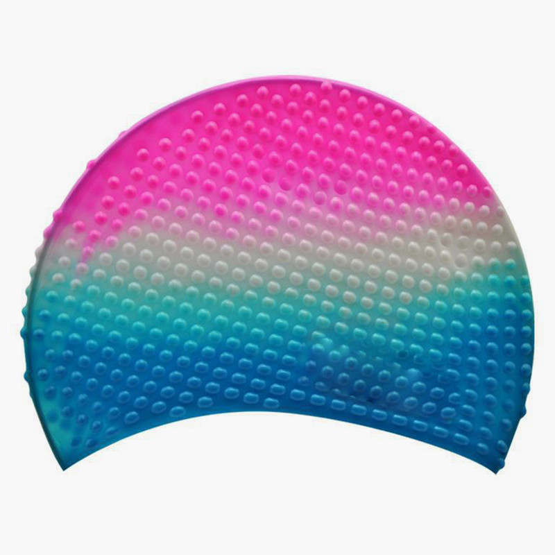 taj carpets MULTI-COLOR SILICON SWIMMING BUBBLE CAP FOR HAIR PROTECTION TO SWIM Swimming Cap(Multicolor, Pack of 1)