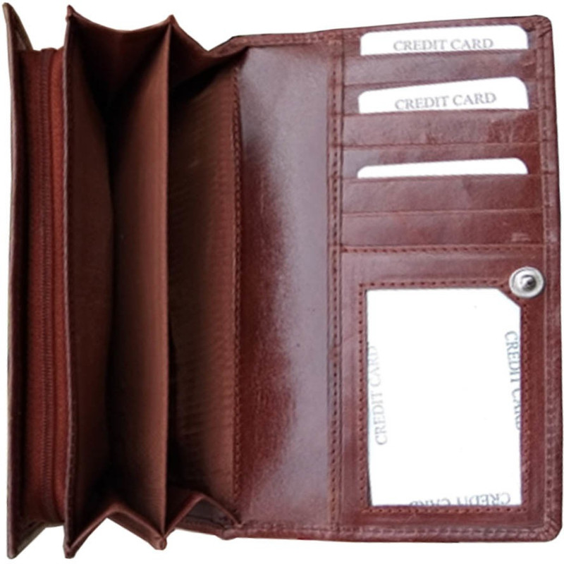 matss 100% Genuine Leather Brown Travel Document Holder||Card holder||Passport Holder||Lady,s Wallet For Women And Girl,s 6 Card Holder(Set of 1, Brown)