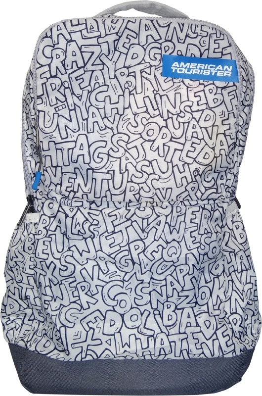 american tourister back to school backpack doodle 02 grey graffiti