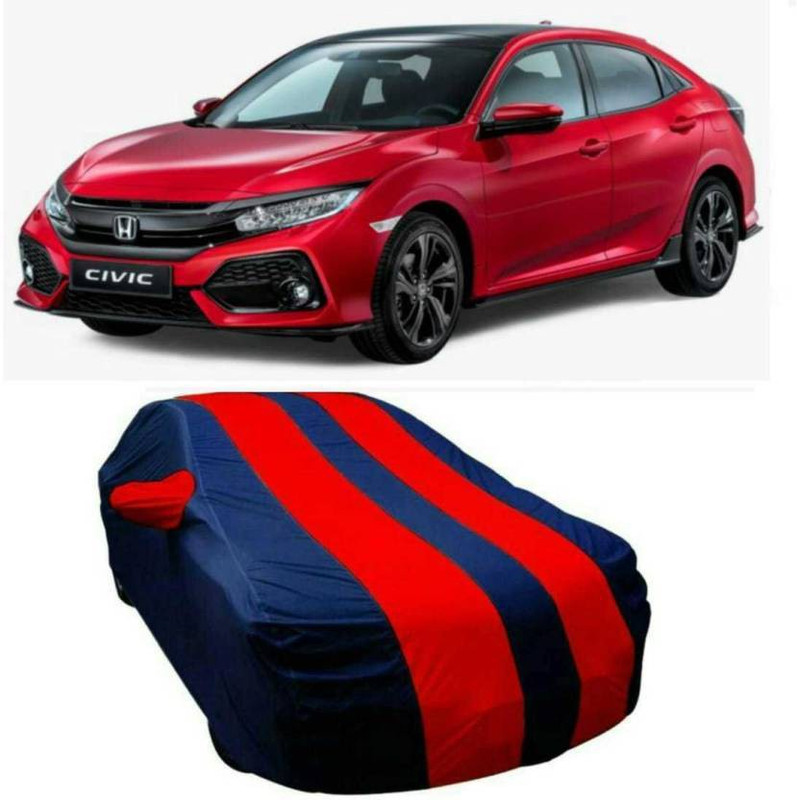 npms Car Cover For Honda Civic (With Mirror Pockets)(Red, For 2017 Models)
